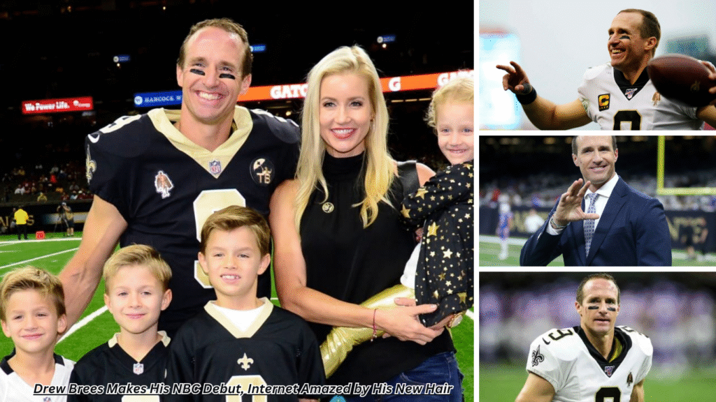 Drew Brees Makes His NBC Debut, Internet Amazed by His New Hair